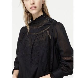 Final price Mockneck embroidery dress